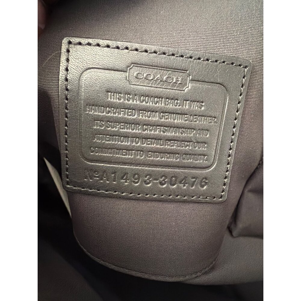 Coach Patchwork Leather Business Carryall + Matching Wallet 30476 White Snakeski - Picture 9 of 16